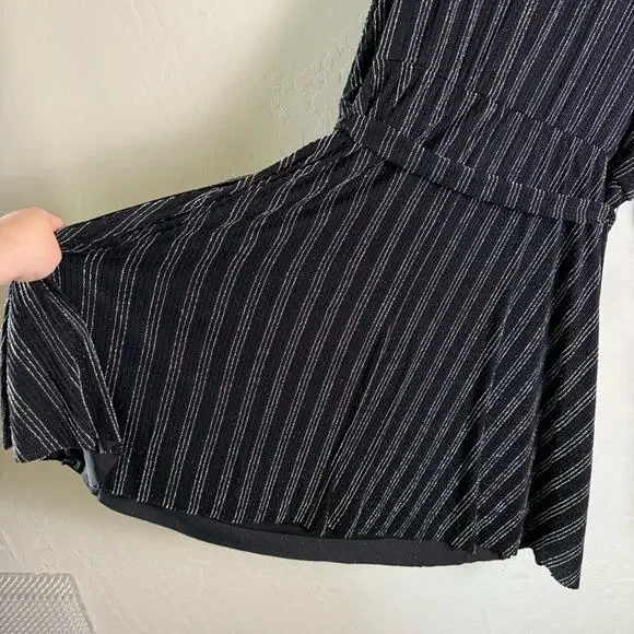 Torrid Black Metallic Lurex Stripe Wrap Dress 4X 12153634 - Picture 10 of 14